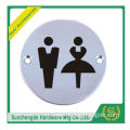 BTB SSP-003SS Restroom Stainless Steel Wc Round Female Toilet Sign Plate